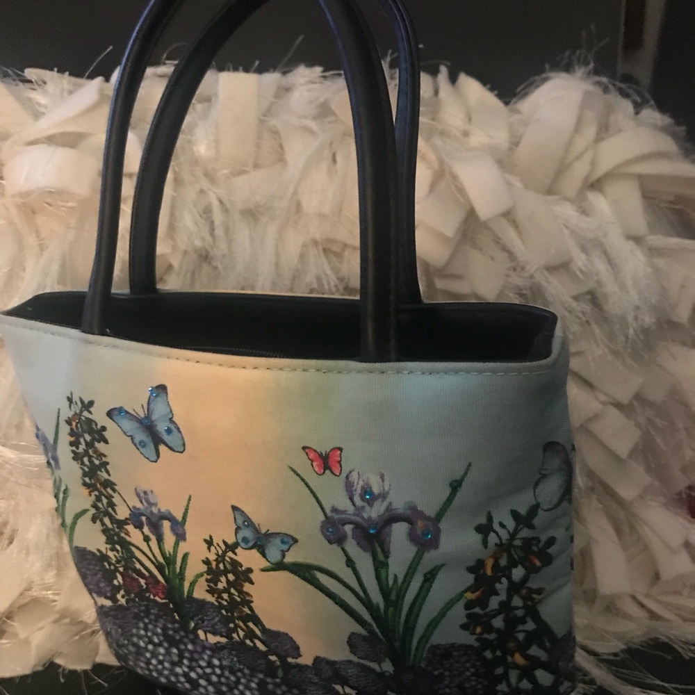 Classic adorable mini girls tote hand painted